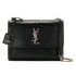 Medium Sunset, &pound;1,100, Handbags, Black, Croc Embossed/Leather, Front view
